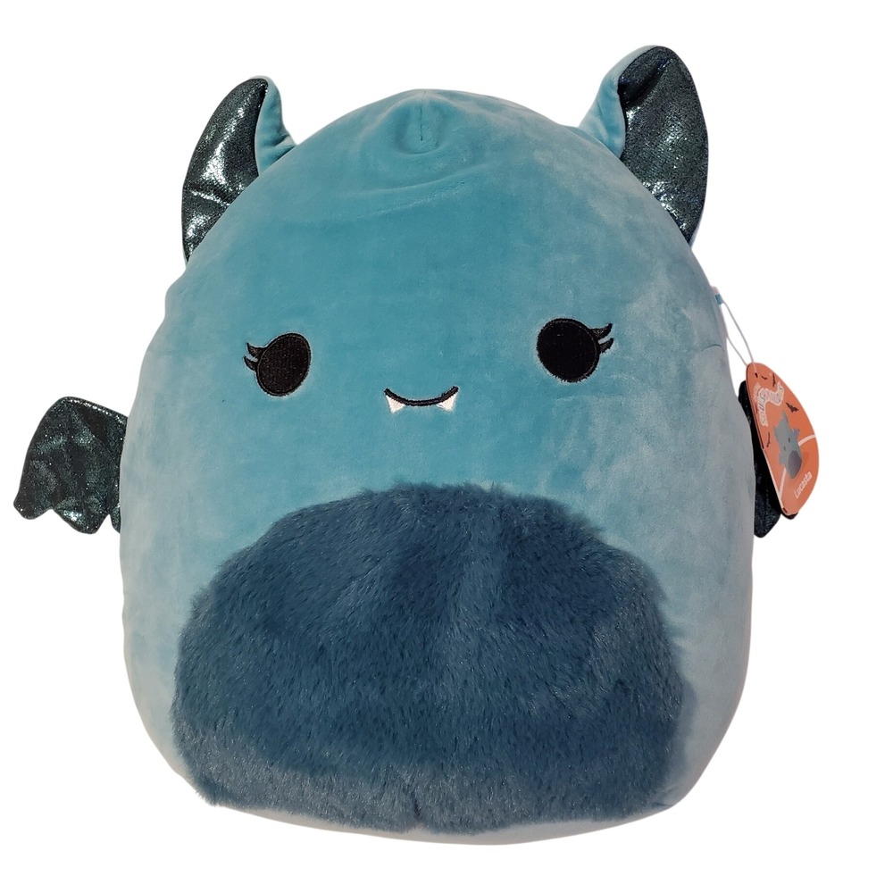 Squishmallows 12"  Lucasta the Bat Blue Halloween Plush Kellytoy 2023 NWT